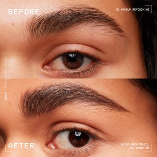 Foto 5 | Lápiz De Microcejas Makeup Nyx Professional, Marrón Ceniza Con Pegamento Para Cejas - Venta Internacional.