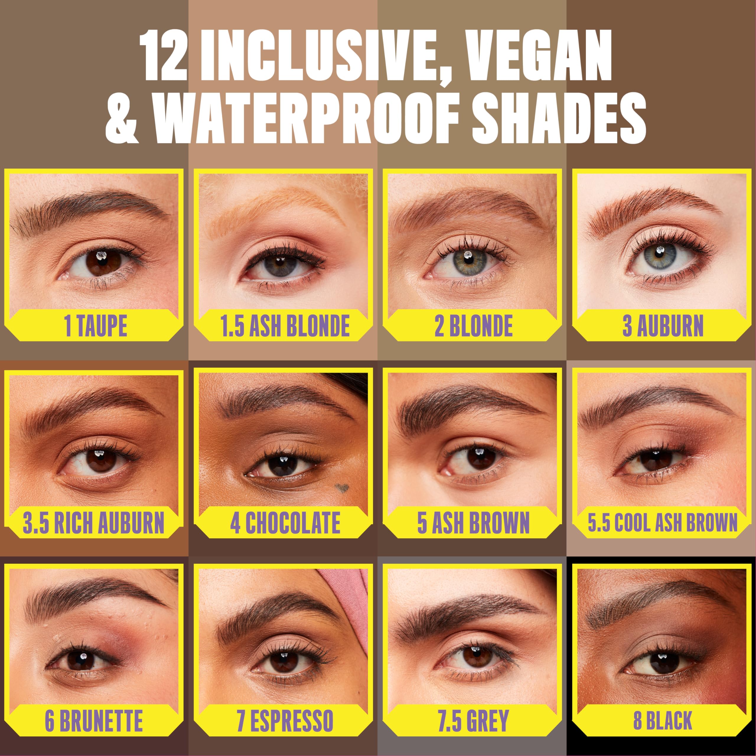Foto 7 pulgar | Lápiz De Microcejas Makeup Nyx Professional, Marrón Ceniza Con Pegamento Para Cejas - Venta Internacional.