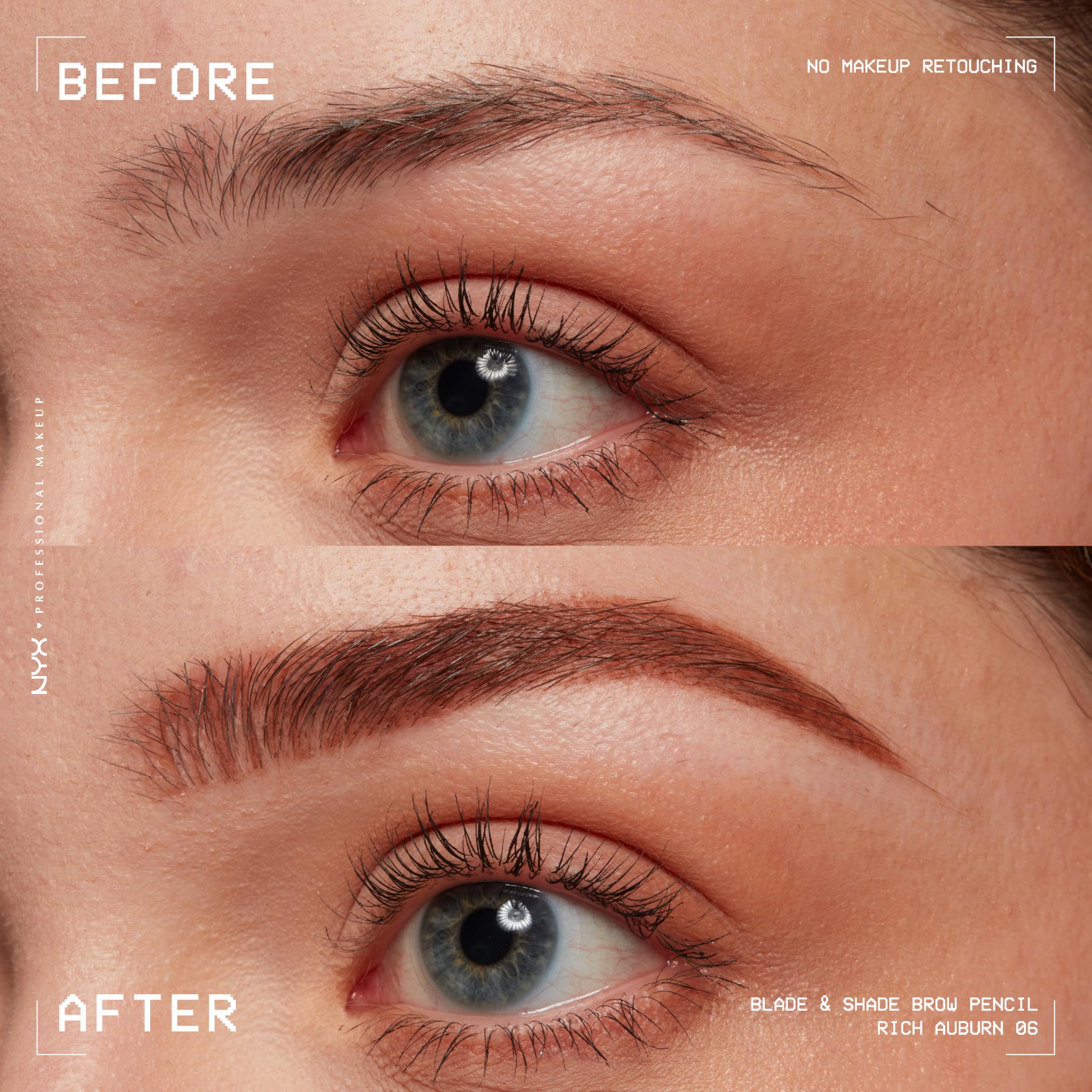 Foto 4 pulgar | Lápiz De Cejas Nyx Professional Makeup Blade & Shade Auburn - Venta Internacional.