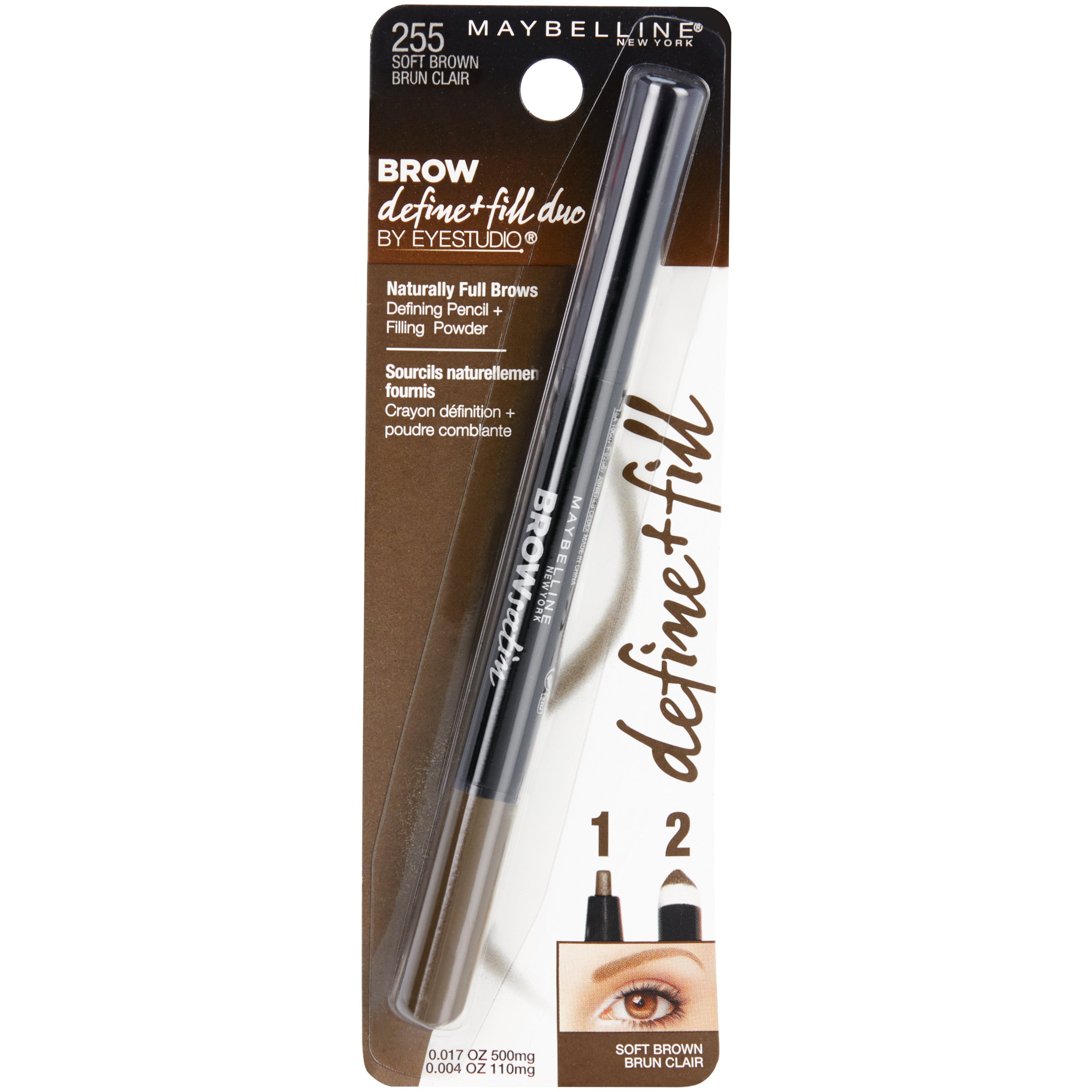 Foto 4 pulgar | Lápiz De Cejas Maybelline Brow Define And Fill Duo Soft Brown - Venta Internacional.