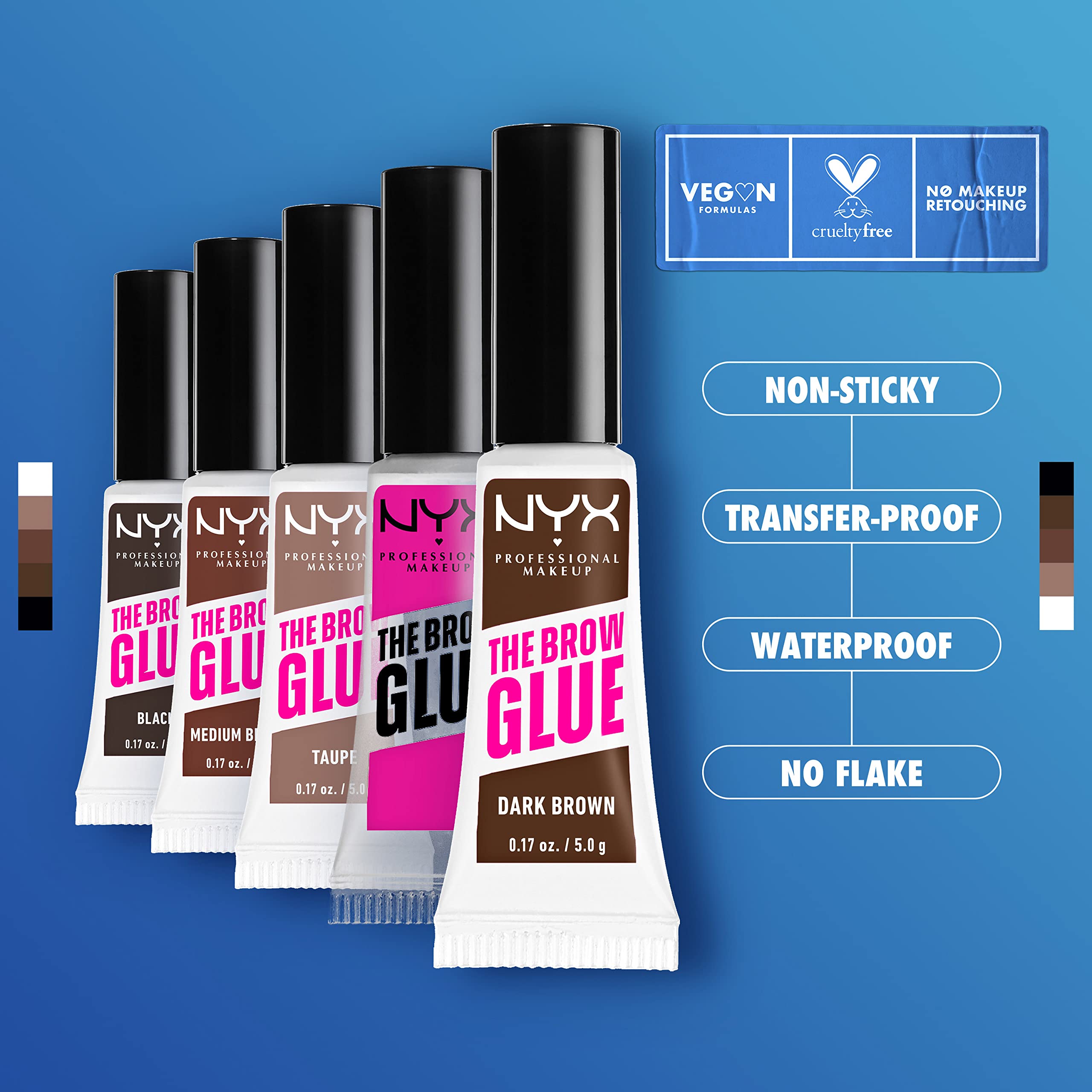 Foto 5 pulgar | Gel Para Cejas Nyx Professional Makeup The Brow Glue Marrón Medio - Venta Internacional.