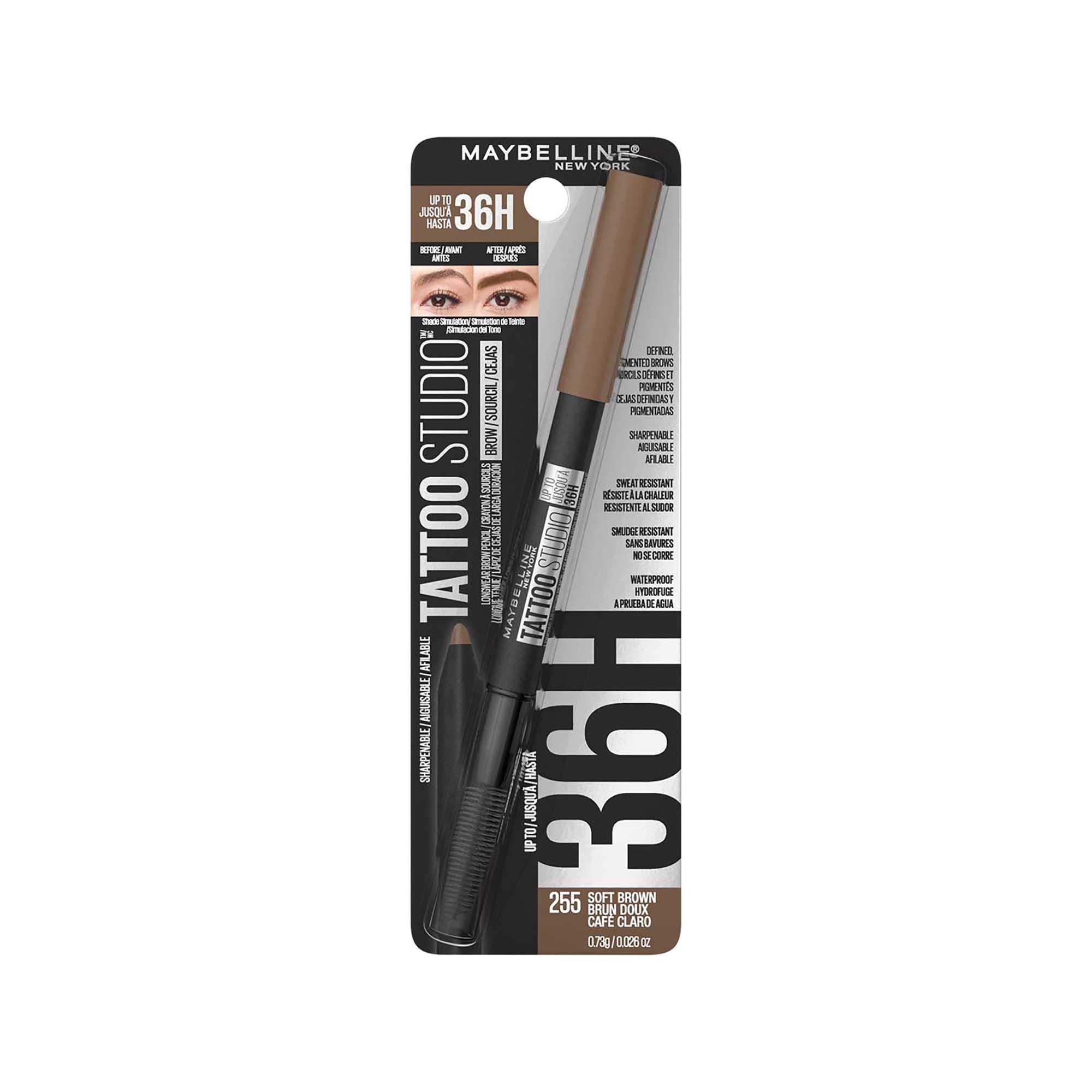 Foto 6 pulgar | Lápiz De Cejas Maybelline Tattoostudio Waterproof Soft Brown - Venta Internacional.