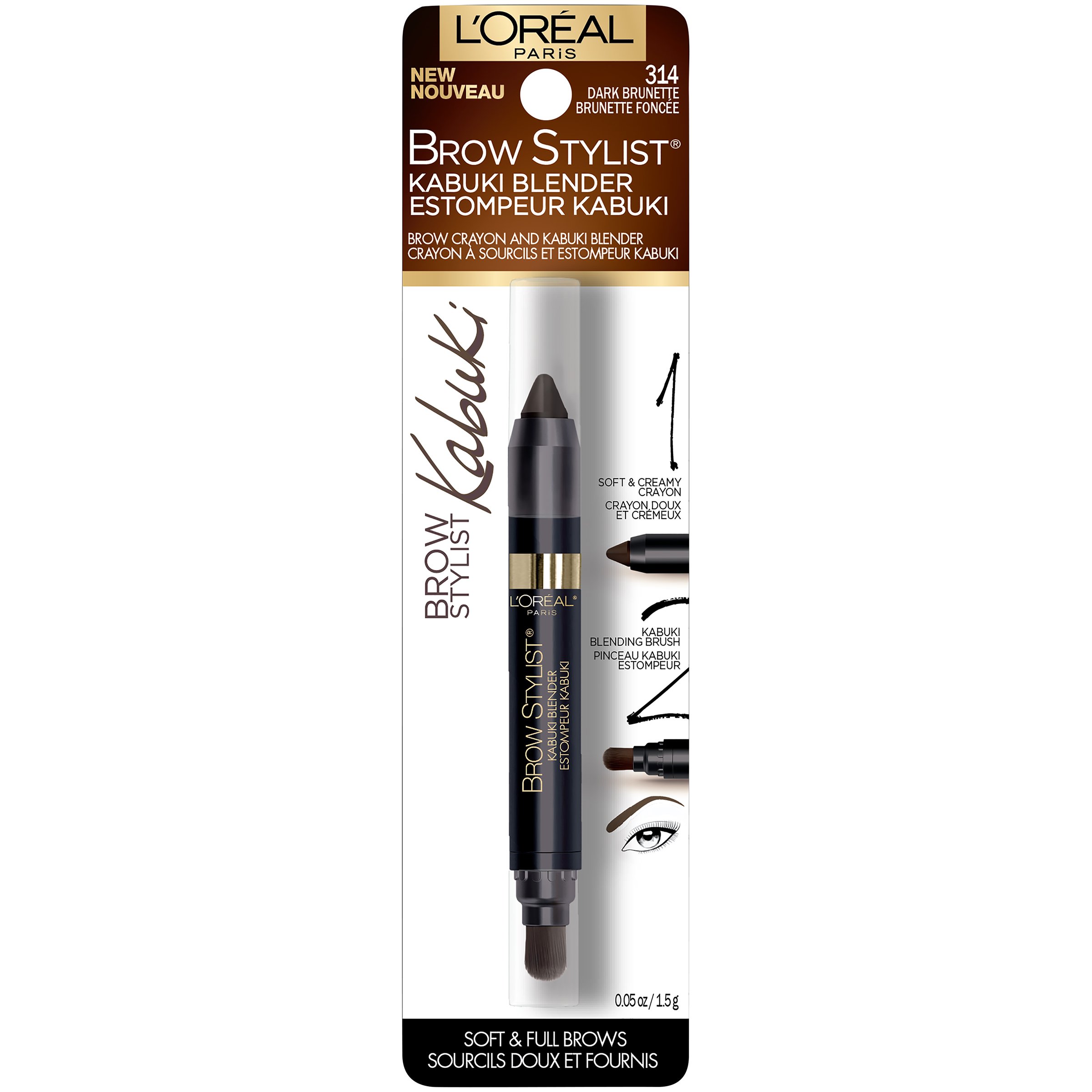 Foto 3 pulgar | Crayón para Cejas L'oreal Paris Kabuki- Venta Internacional