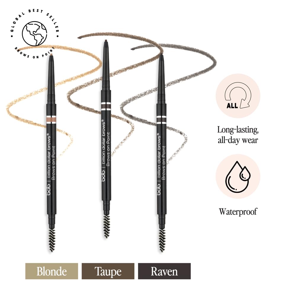 Foto 4 pulgar | Lápiz De Cejas Billion Dollar Brows Brows On Point Taupe - Venta Internacional.