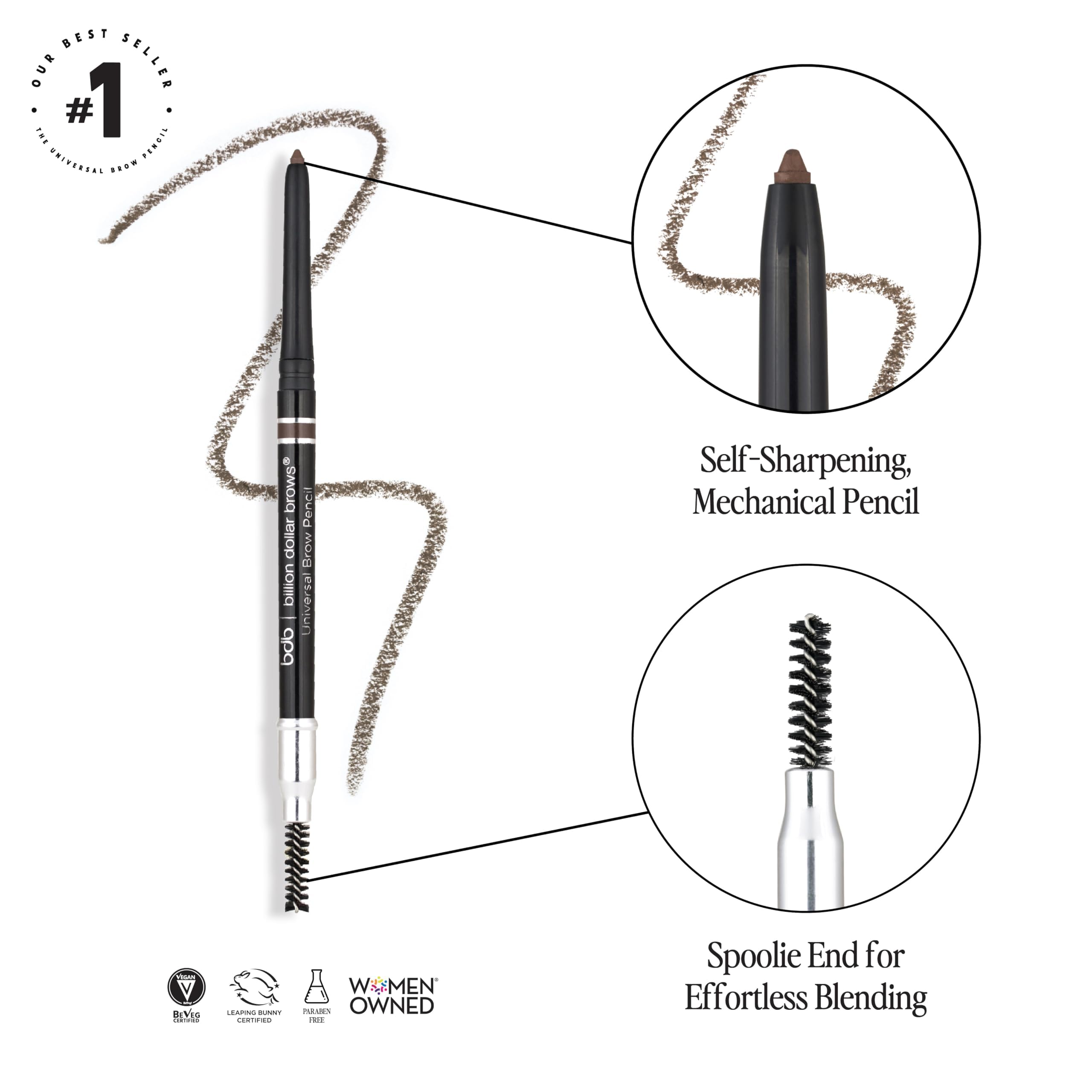 Foto 4 pulgar | Lápiz De Cejas Billion Dollar Brows Universal, Paquete De 2 - Venta Internacional.