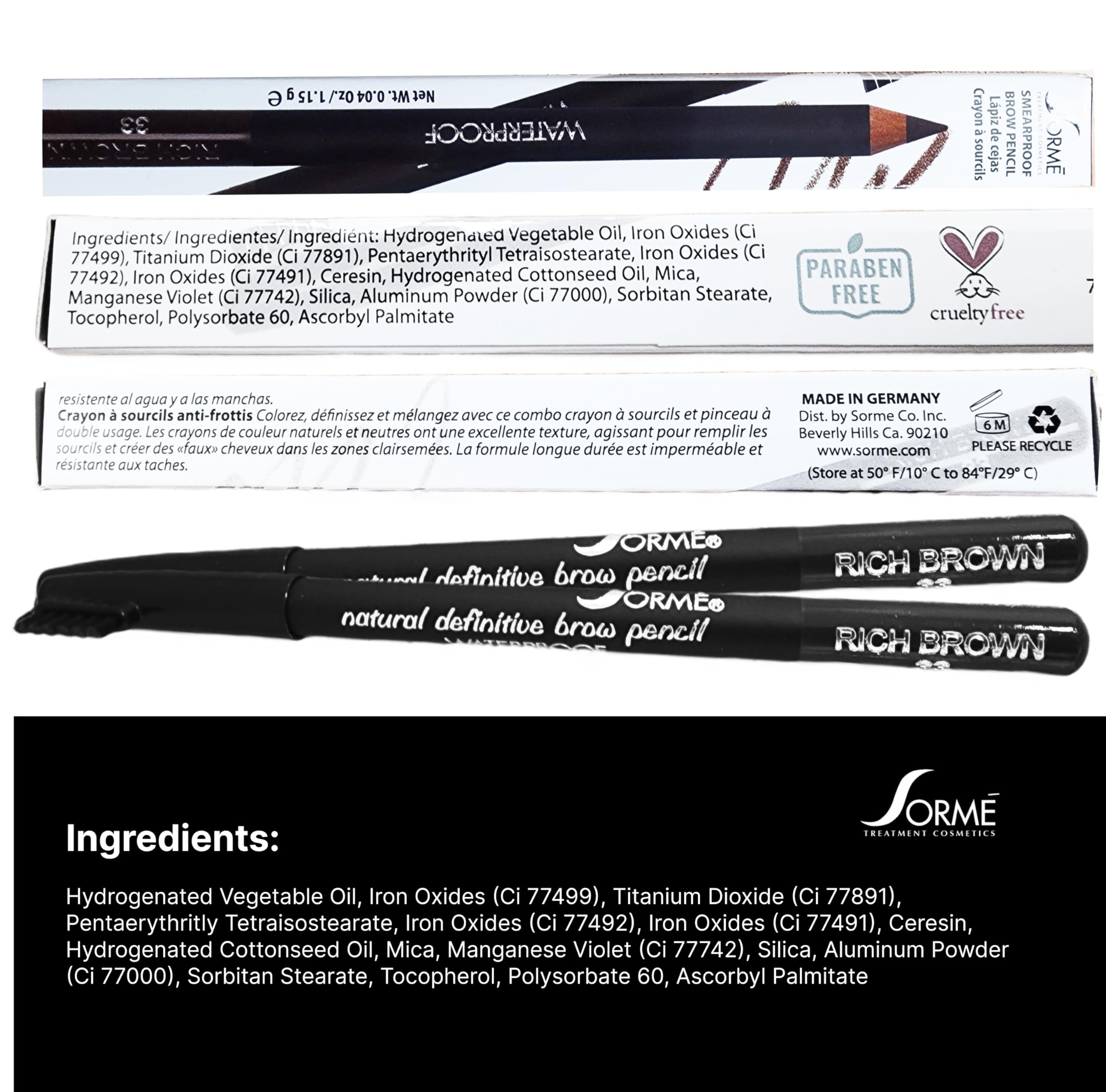 Foto 8 pulgar | Lápiz De Cejas Sormé Treatment Natural Definitive Waterproof - Venta Internacional.