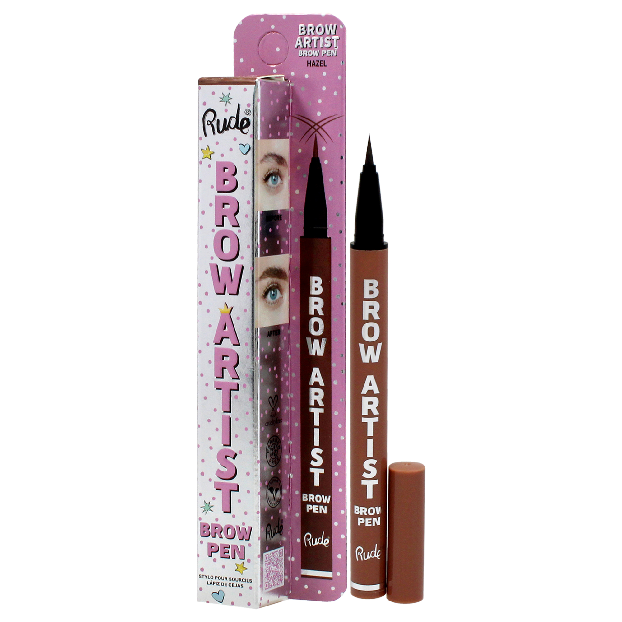 Foto 5 pulgar | Bolígrafo De Cejas Rude Cosmetics Brow Artist Hazel Para Mujer - Venta Internacional.