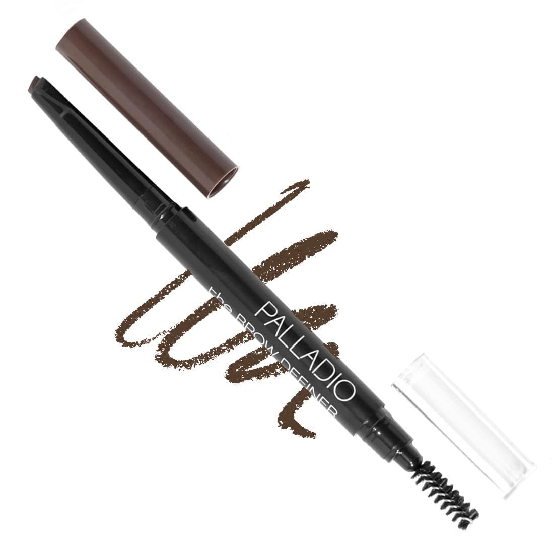 Lápiz De Cejas Palladio Brow Definer Retráctil Marrón Oscuro - Venta Internacional.