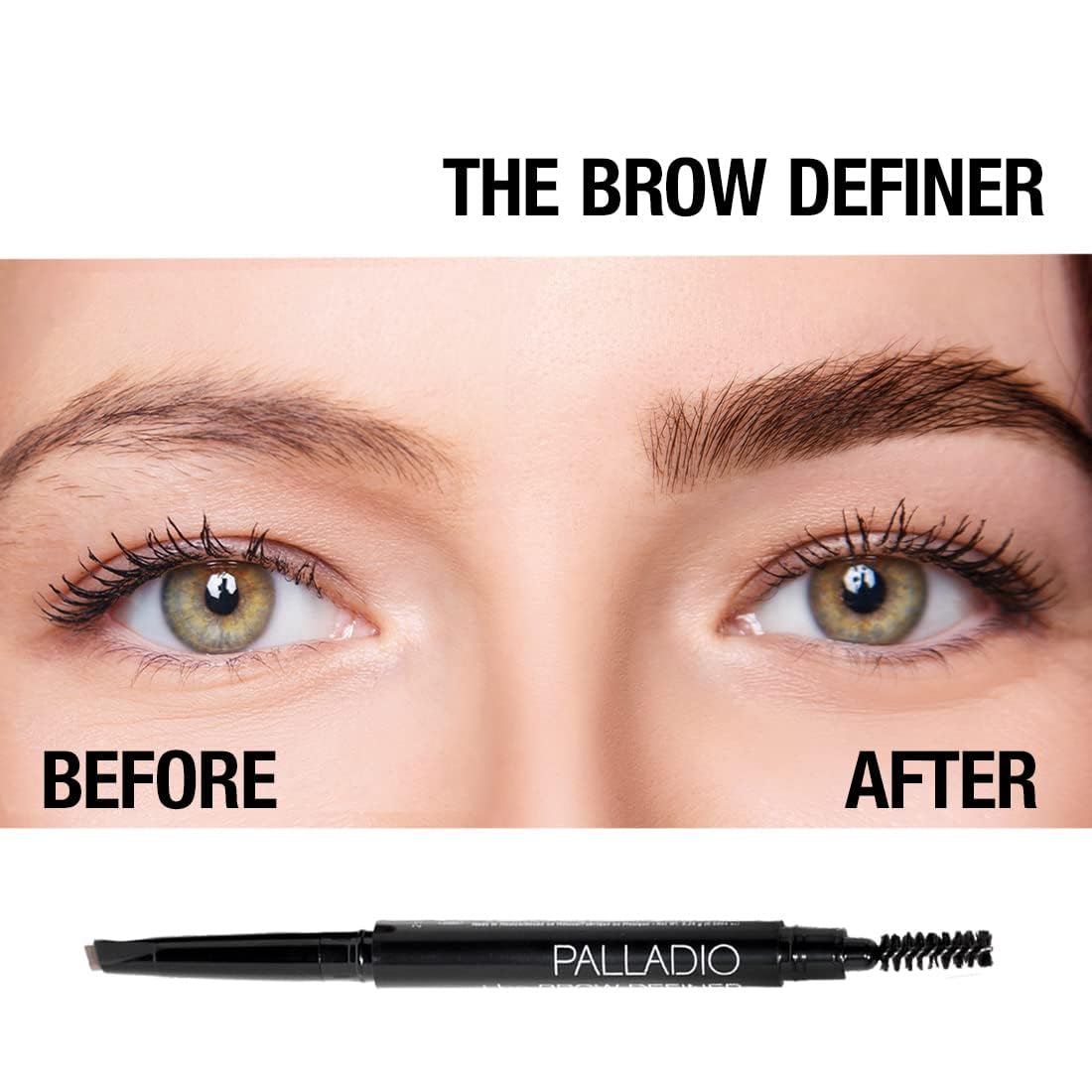 Foto 4 | Lápiz De Cejas Palladio Brow Definer Retráctil Marrón Oscuro - Venta Internacional.