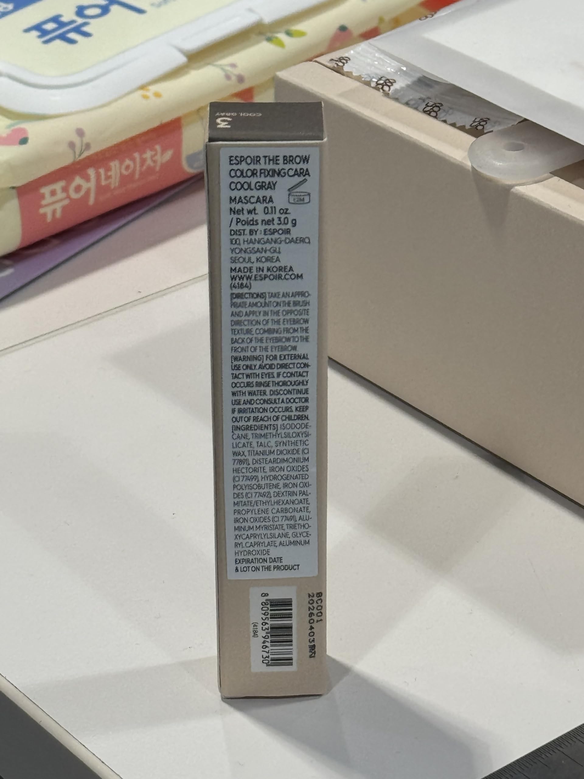 Foto 6 | Máscara De Cejas Espoir The Brow Color Fixing Cara #3 Cool Grey - Venta Internacional.
