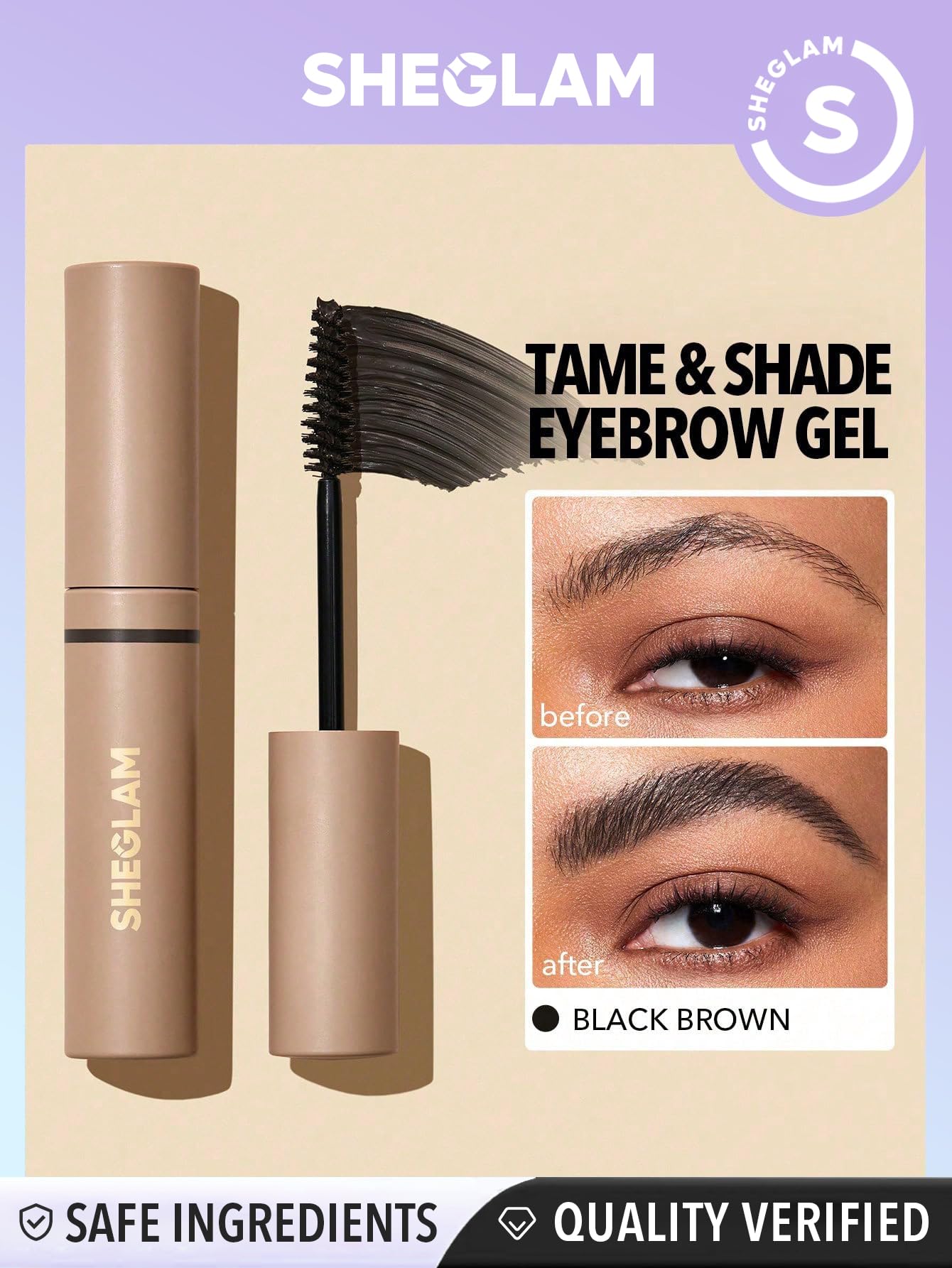 Foto 6 pulgar | Crema De Cejas En Gel Sheglam, Impermeable, De Larga Duración, Negro Y Marrón - Venta Internacional.
