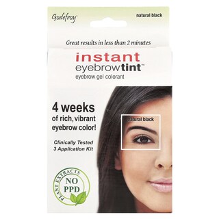 Foto 1 | Tinte para Cejas Godefroy Instant Natural Black 3 Aplicaciones - Venta Internacional