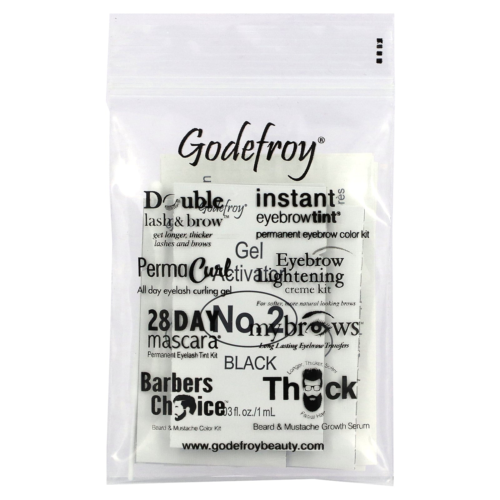 Foto 5 pulgar | Tinte para Cejas Godefroy Instant Natural Black 3 Aplicaciones - Venta Internacional