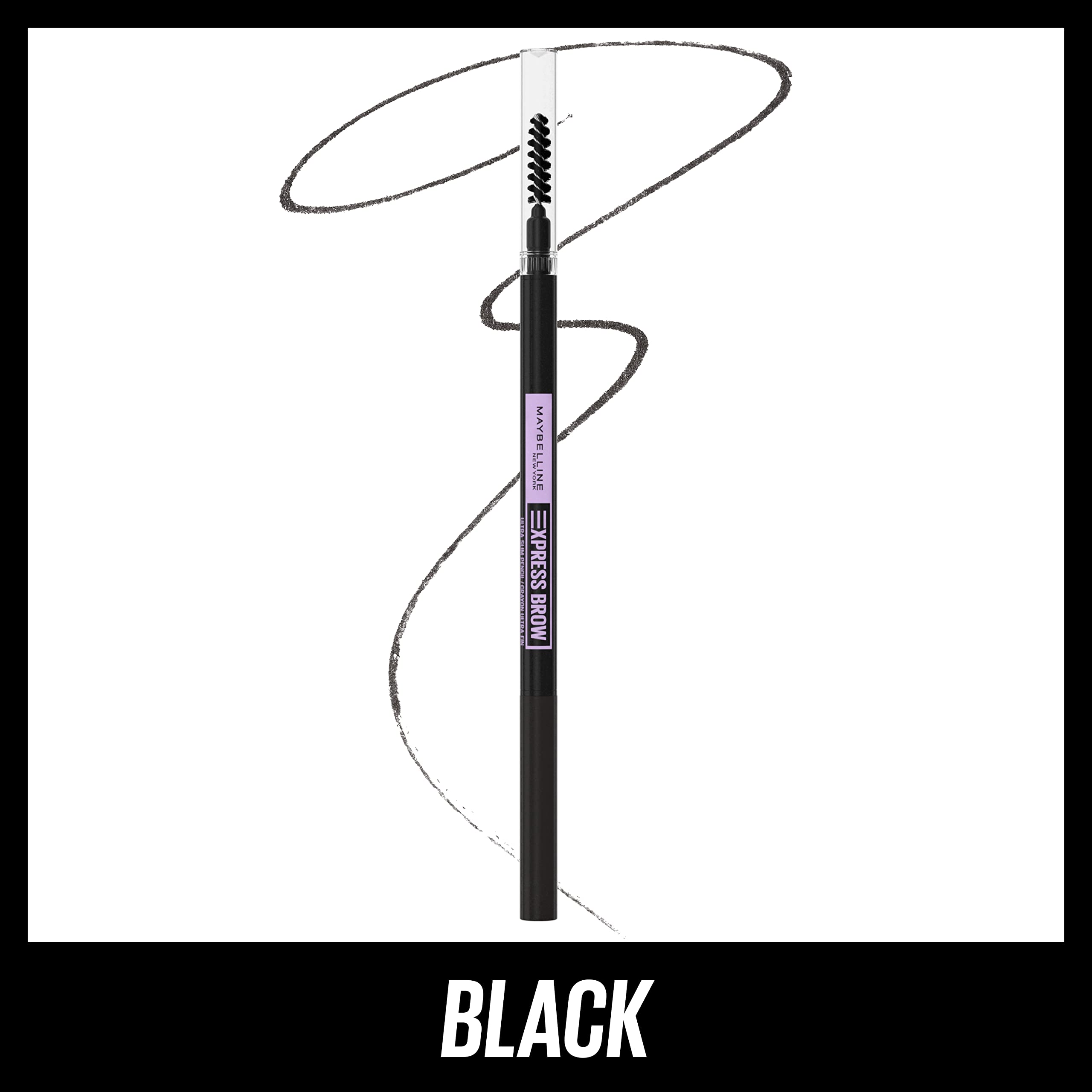 Foto 2 | Lápiz De Maquillaje Para Cejas Maybelline Brow Ultra Slim Black - Venta Internacional.