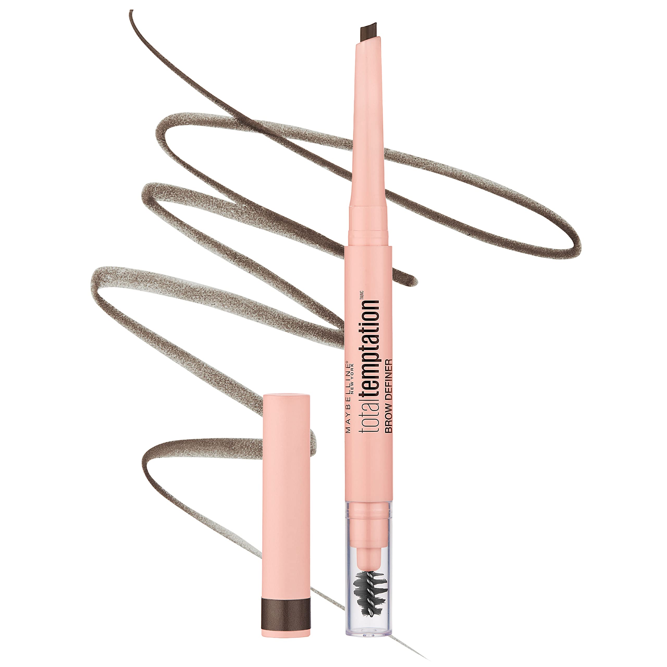 Lápiz Definidor De Cejas Maybelline Total Temptation Deep Brown - Venta Internacional.