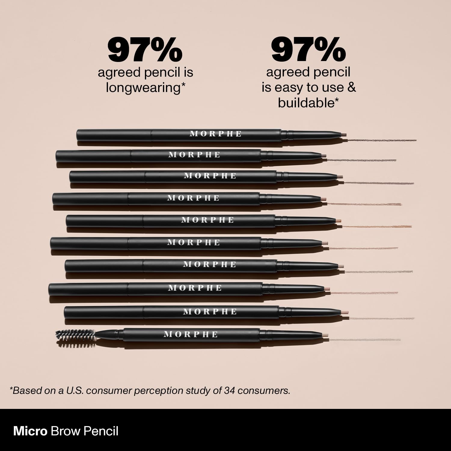 Foto 6 | Lápiz De Cejas Morphe Micro Dual Java 0 1 Ml Retráctil - Venta Internacional.