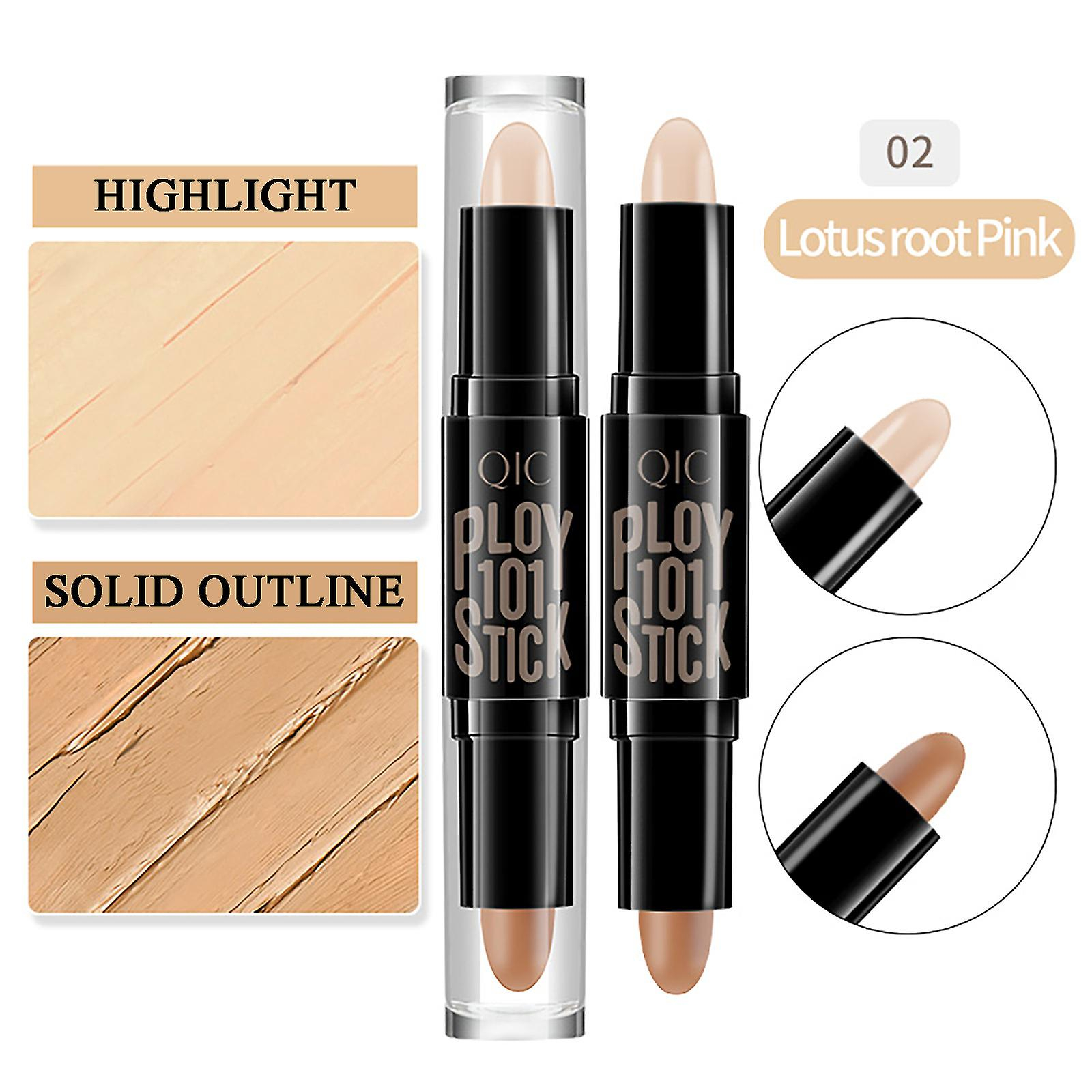 Iluminador De Sombras Faciales Estéreo De Doble Cabezal Concealer Qic - Venta Internacional.