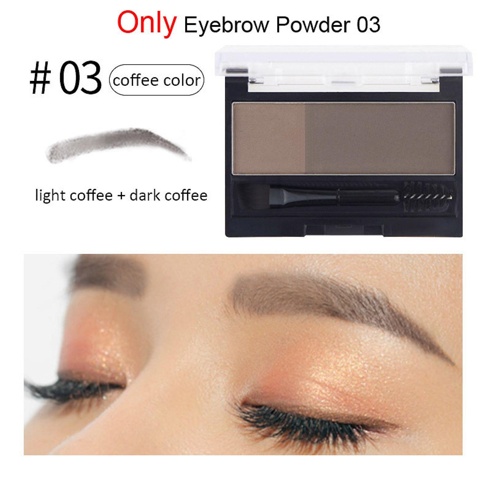 Foto 2 | Polvo Para Cejas Huoguo Lazy  Bicolor  Impermeable Con Brocha - Venta Internacional.