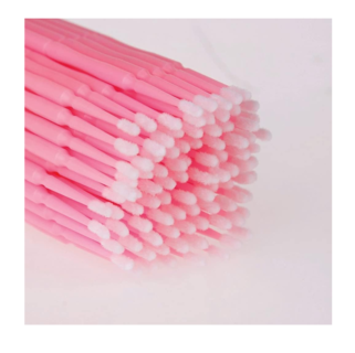 Foto 5 | 100 Microbrush + 50 Cepillos Desechables Para Pestañas Cejas Rosa