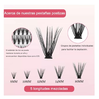 Foto 2 | Kit De Extensión De Pestañas Blister Lashes Mink 242pcs