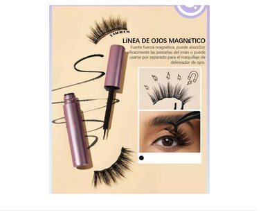 Foto 4 | Pestañas Magnéticas Maquillajes Reutilizable Super Suave 8x1 Xtellar
