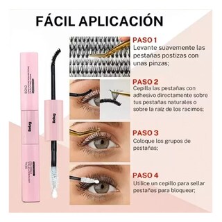 Foto 4 | Kit De Extensión De Pestañas Blister Lashes Mink 242pcs Belug Negro