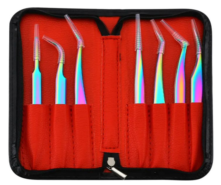 Foto 4 pulgar | Set Xtellar De 7 Pinzas Para Pestañas Con Estuche