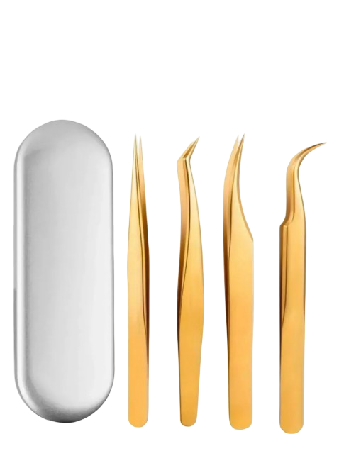 Kit Xtellar 4 Pinzas Con Estuche, Acero Inoxidable