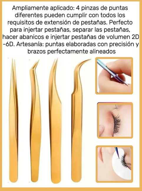 Foto 3 pulgar | Kit Xtellar 4 Pinzas Con Estuche, Acero Inoxidable