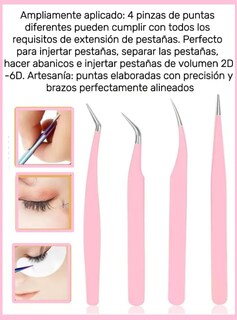 Foto 4 | Kit Xtellar 4 Pinzas Con Estuche, Pestañas, Acero Inoxidable