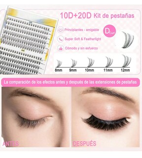 Foto 3 | Extensiones Xtellar Pestañas Diy, Kit De Racimos De Pestañas