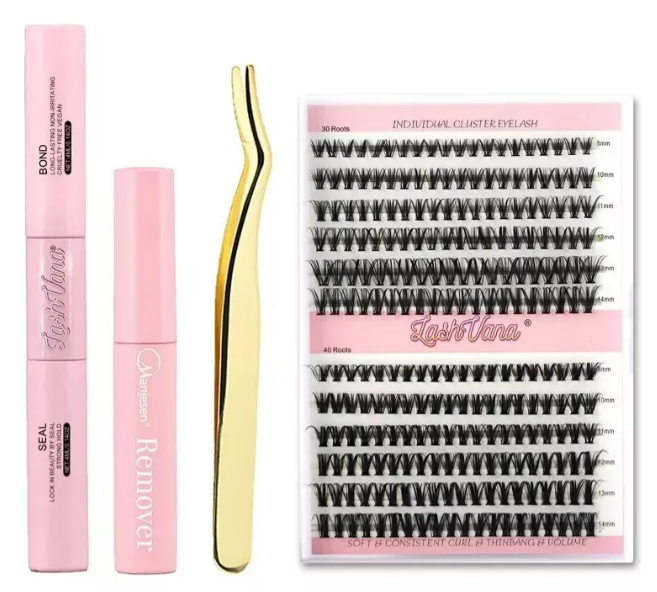 Extensiones Xtellar Pestañas Diy, Kit De Racimos De Pestañas Mixto