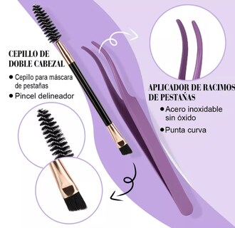 Foto 3 | Kit Xtellar De Extensiones De Pestañas 30d+40d Mixtas Con Pegamento Y Removedor Pestañas Individuales Kit Completo D