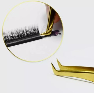 Foto 4 | Pinzas Xtellar Extensiones De Pestañas Volumen Dorado