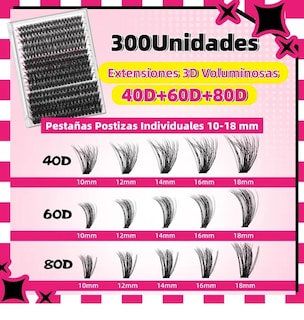 Foto 3 | Xtellar Premium Kit De Extensiones De Pestañas 3d 40d+60d+80d Para Una Envolvente Mirada Glamurosa