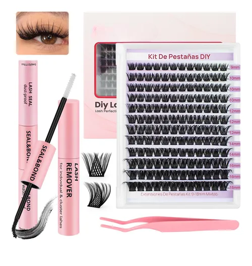 Foto 2 pulgar | Xtellar Kit Premium De Extensiones De Pestañas 3d 30d-100d 10-18mm – 300 Piezas Para Un Look Natural Y Voluminoso