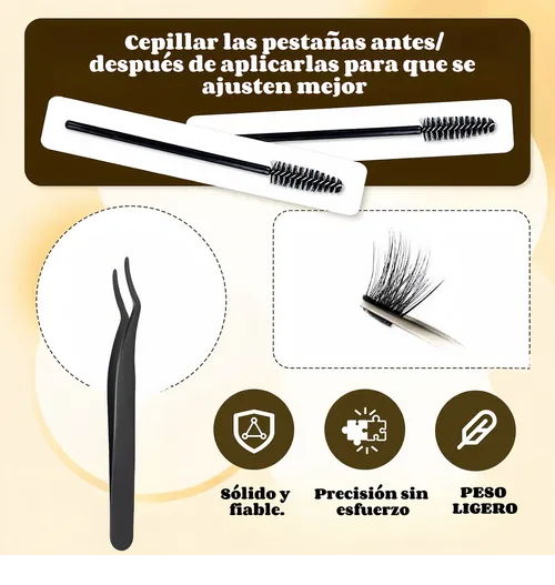 Foto 2 | Xtellar Set De Extensión De Pestañas Volumen Glamuroso Y Natural, Innovador Kit De Maquillaje