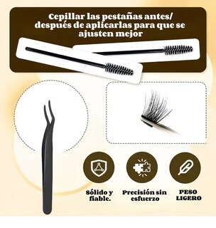 Foto 2 | Xtellar Set De Extensión De Pestañas Volumen Glamuroso Y Natural, Innovador Kit De Maquillaje