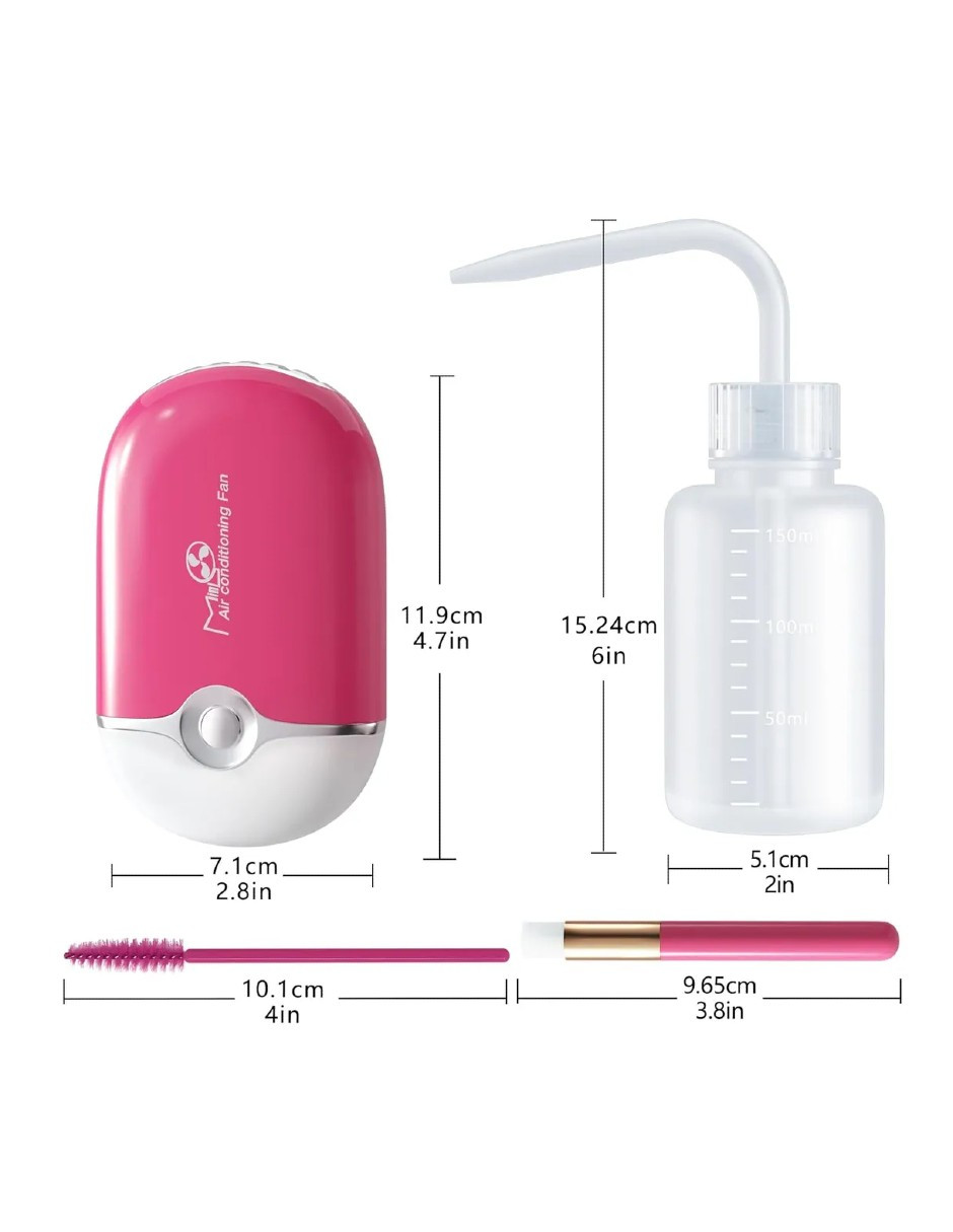Foto 4 pulgar | 50 Cepillos Para Champú De Pestañas+abanico Para Pestañas Chicle