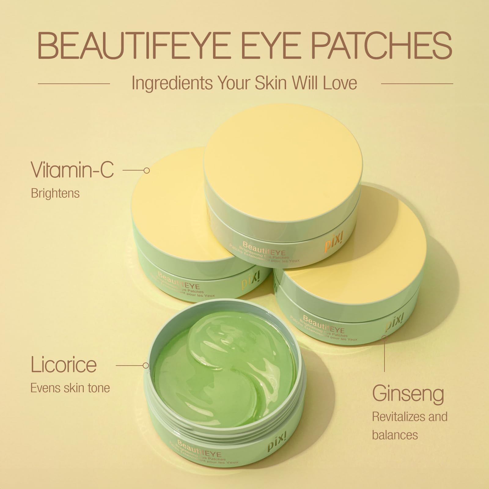 Foto 4 pulgar | Parches Para Debajo De Los Ojos Pixi Beautifeye Hydrogel, 30 Pares - Venta Internacional.