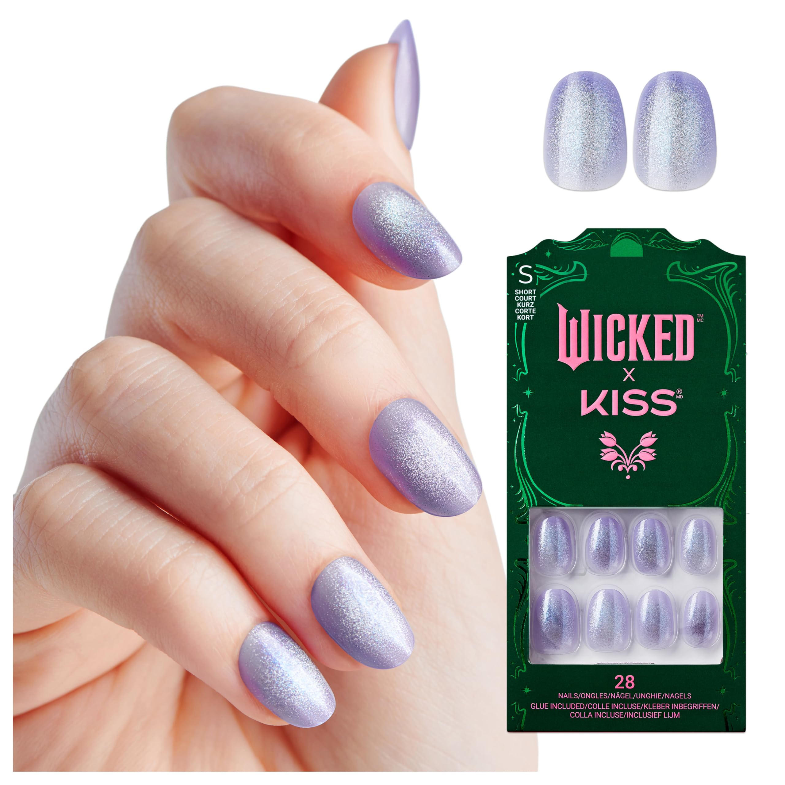 Foto 2 pulgar | Presiona Uñas Kiss Wicked X Kiss 'ozdust' Morado Claro - Venta Internacional.