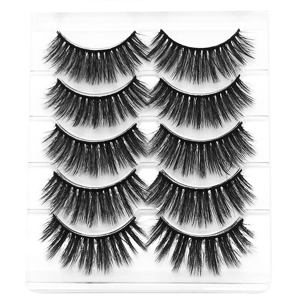Pestañas Postizas Huoguo  Maquillaje Natural Hecho A Mano  5 Pares - Venta Internacional.