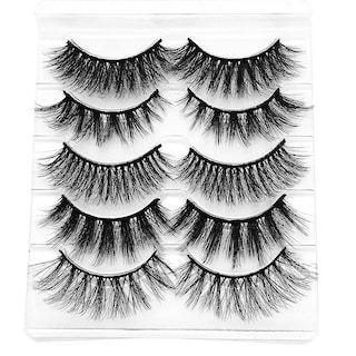 Foto 2 | Pestañas Postizas Huoguo Maquillaje Natural Hecho A Mano 5 Pares - Venta Internacional.
