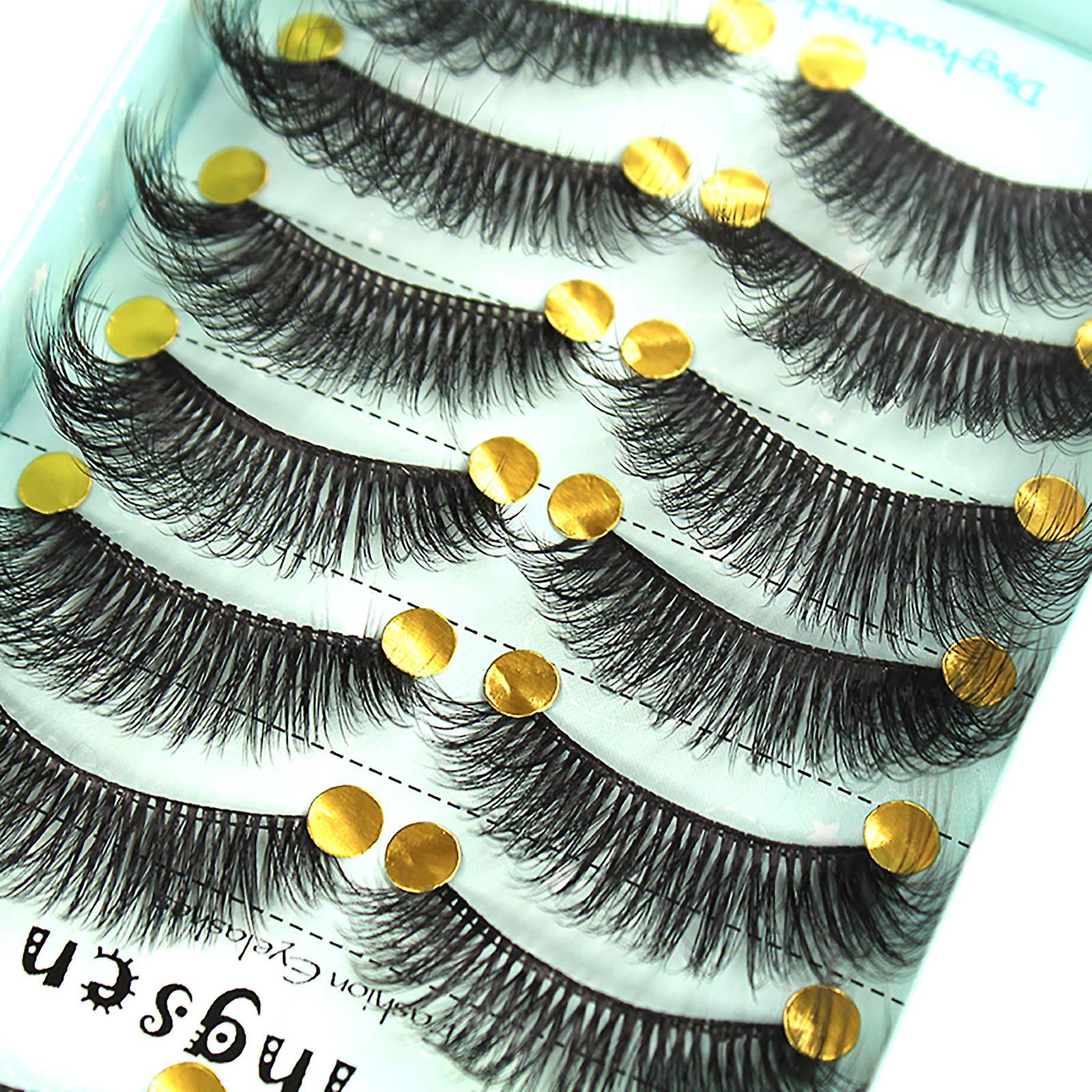 Foto 4 pulgar | Pestañas Postizas Huoguo 3d Gruesas  Largas  Negras  Paquete De 10 Pares - Venta Internacional.