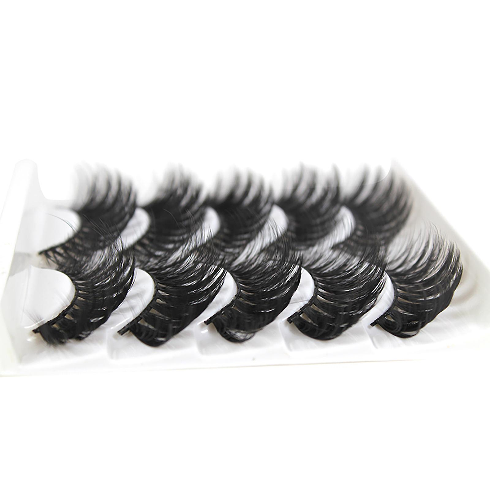 Foto 5 | Pestañas Postizas Huoguo 3d Gruesas  Largas  Negras  Paquete De 5 Pares - Venta Internacional.