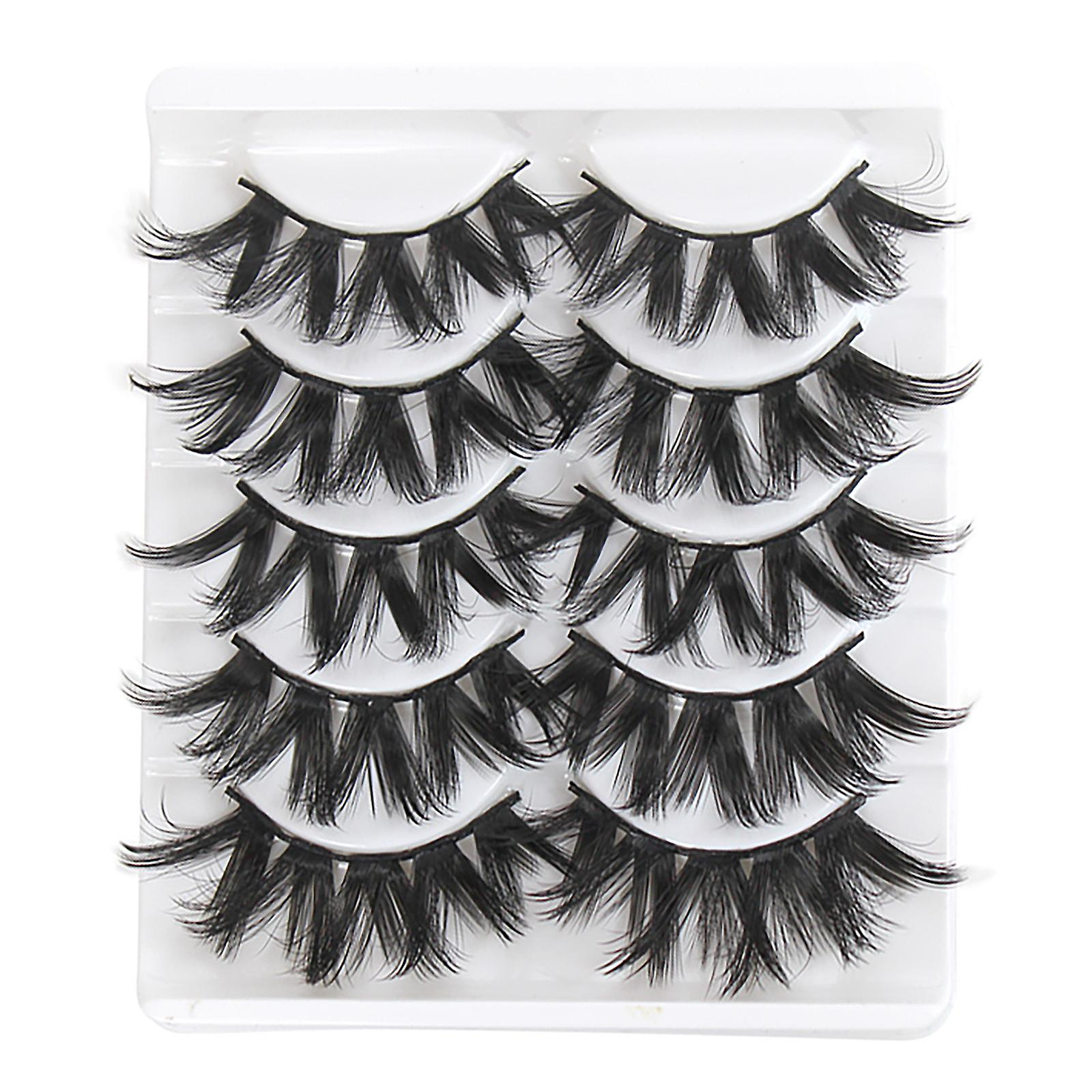 Foto 4 | Pestañas Postizas Huoguo 3d Gruesas  Largas  Negras  Paquete De 5 Pares - Venta Internacional.