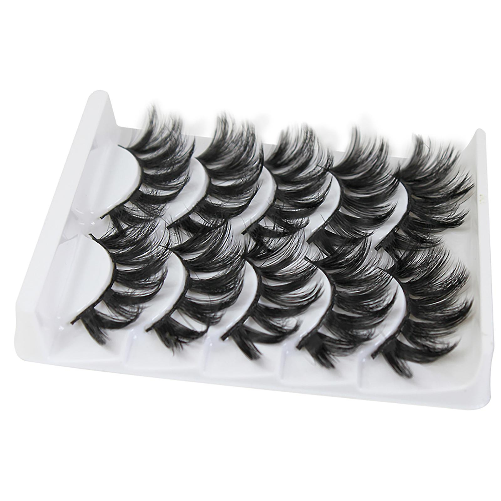 Foto 5 | Pestañas Postizas Huoguo 3d Gruesas  Largas  Negras  Paquete De 5 Pares - Venta Internacional.