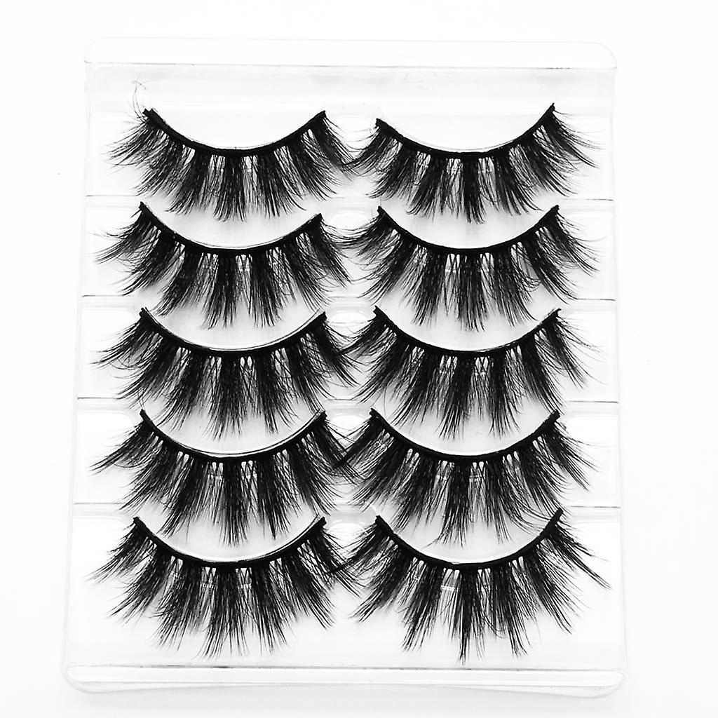 Pestañas Postizas Huoguo  Maquillaje Natural Hecho A Mano  5 Pares - Venta Internacional.