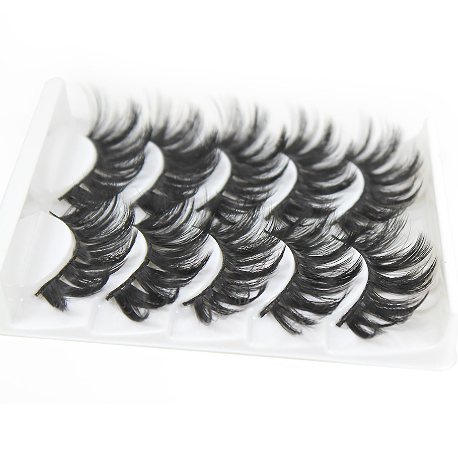 Foto 4 pulgar | Pestañas Postizas Huoguo 3d Gruesas  Largas  Negras  Paquete De 5 Pares - Venta Internacional.