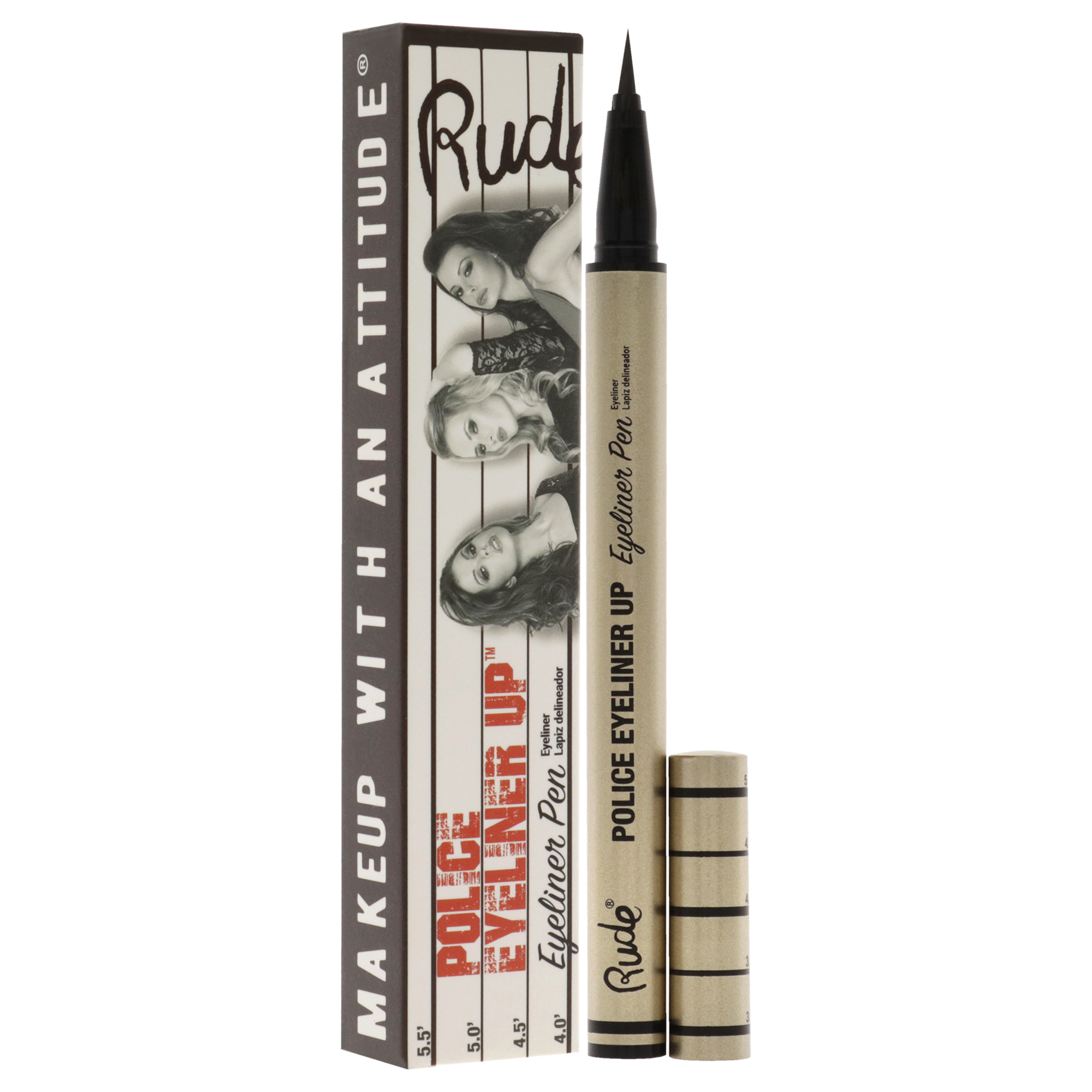 Foto 4 pulgar | Police Eyeliner Up Eyeliner Pen - Big House Rude Cosmetics Black Colour